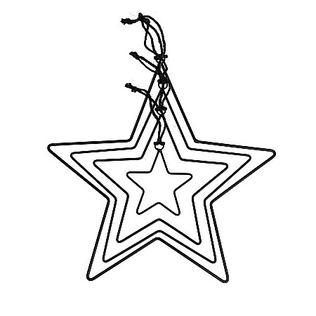 BLU DECORATIUNI SUSPENDATE DIN METAL STELUTE 4/SET 25-20-15-7.5CM 960456 [1]