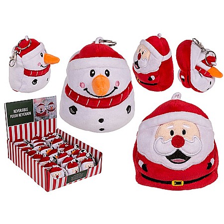 HOBBY - BLU BRELOC CHEI DIN PLUSH 9CM REVERSIBIL MOS CRACIUN/OM DE ZAPADA 99/6700