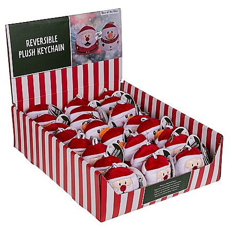 BLU BRELOC CHEI DIN PLUSH 9CM REVERSIBIL MOS CRACIUN/OM DE ZAPADA 99/6700 [2]