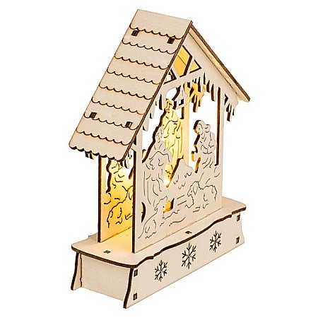 BLU DECORATIUNE LUMINOASA 3D LEMN 12*14CM NASTEREA DOMNULUI 939126 [3]