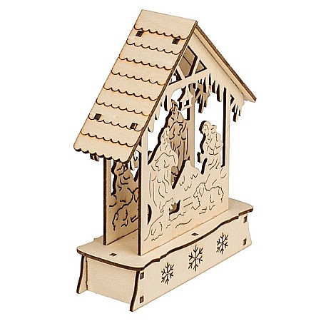 BLU DECORATIUNE LUMINOASA 3D LEMN 12*14CM NASTEREA DOMNULUI 939126 [4]