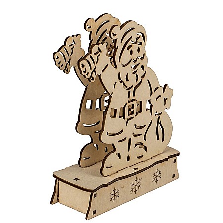 BLU DECORATIUNE LUMINOASA 3D LEMN 11*15CM MOS CRACIUN 939127 [1]