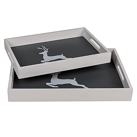 BLU TAVA LEMN CRACIUN - REN 35*24CM ALB/GRI 144466 [4]