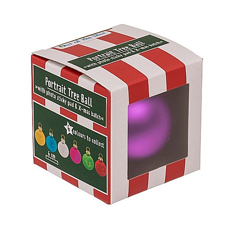 BLU GLOB FOTO ROTUND 6CM PENTRU POM DE CRACIUN 160094 [2]