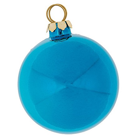 BLU GLOB FOTO ROTUND 6CM PENTRU POM DE CRACIUN 160094 [6]