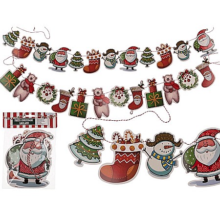 HOBBY - BLU GHIRLANDA HARTIE MOTIV CRACIUN 230CM 160035