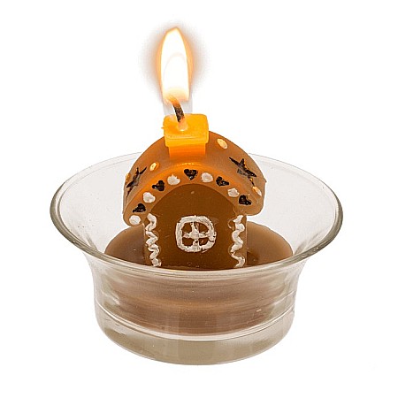 BLU SUPORT DECORATIV DIN STICLA 3*2*4CM CU LUMANARE IN FORMA DE CASUTA 950152 [7]