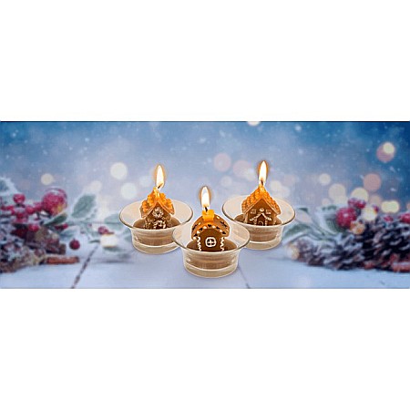 BLU SUPORT DECORATIV DIN STICLA 3*2*4CM CU LUMANARE IN FORMA DE CASUTA 950152 [8]