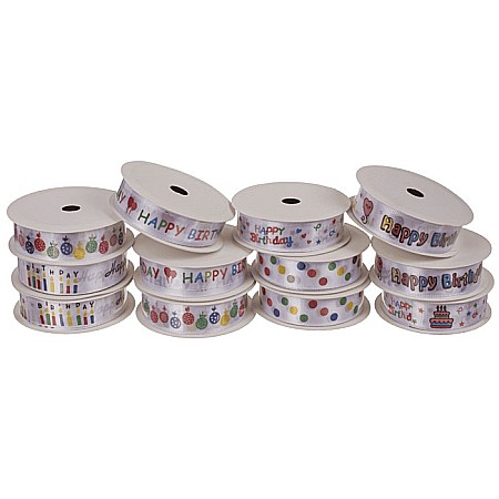 BLU BANDA DECORATIVA POLIESTER 2CM*2M HAPPY BIRTHDAY 180498 [2]