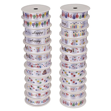 BLU BANDA DECORATIVA POLIESTER 2CM*2M HAPPY BIRTHDAY 180498 [3]