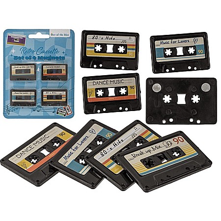 BLU MAGNET FRIGIDER CASETA AUDIO RETRO 3*4.2CM 4/SET 33/5972 [1]