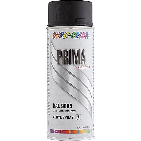 Culori Acrilice Spray - TEM SPRAY ACRIL DUPLICOLOR  PRIMA 400ML NEGRU LUCIOS 379878/789045