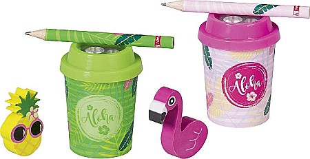 RECHIZITE SCOLARE - BR ASCUTITOARE DUBLA CU CREION SI RADIERA SET TROPICAL 2983904