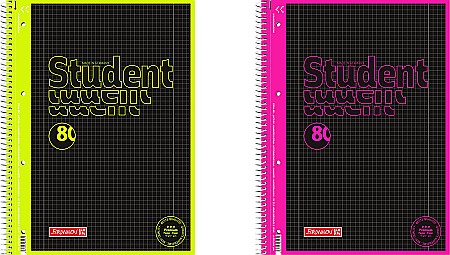 BR CAIET A4 80F SPIRA SI PERFORATII BLACK NEON PATRATELE 6732897 [0]