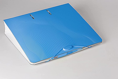 BR BIBLIORAFT A4 7CM PP WAVE COLOR CODE ALBASTRU AZUR 2043733 [2]