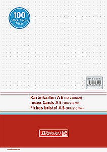 ORGANIZARE SI ARHIVARE - BR INDEX CARD A5 100/SET ALB, DOTS 2250300