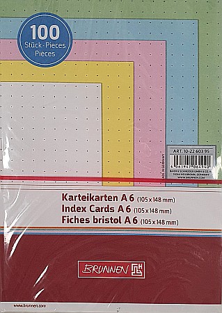 BR INDEX CARD A6 100/SET  CULORI ASORTATE DOTS 2260395 [2]