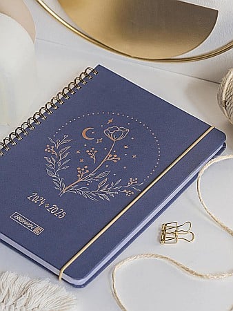 BR AGENDA SCOLARA SPIRA A6 DATATA ZILNIC 2024-2025 CU ELASTIC MOON FLOWER 71775025 [1]