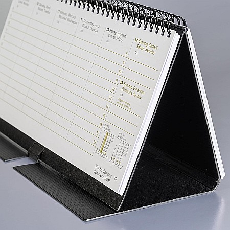 BR CALENDAR BIROU SAPTAMANAL 2025 28.5*12CM SPIRA NEGRU 87060905 [2]