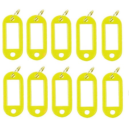 Ecusoane/ coperte documente /accesorii - ND ETICHETE CHEI CASA PLASTIC GALBEN 10/SET CSA0049 G