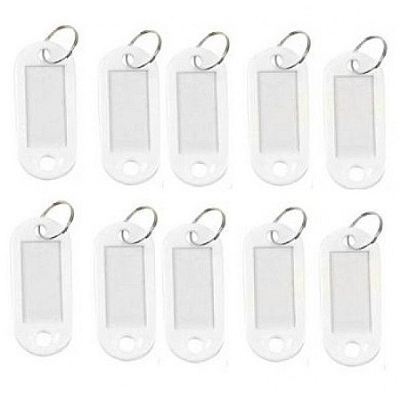 Ecusoane/ coperte documente /accesorii - ND ETICHETE CHEI CASA PLASTIC ALBE 10/SET CSA0049 ALB