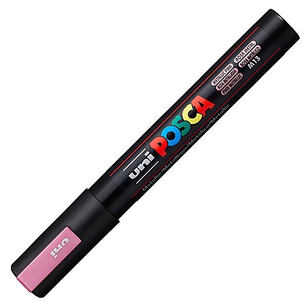Markere universale Posca Uni - MARKER UNI POSCA UNIVERSAL 5M 1.8-2.5 MM M643/43932 ROZ METALIZAT