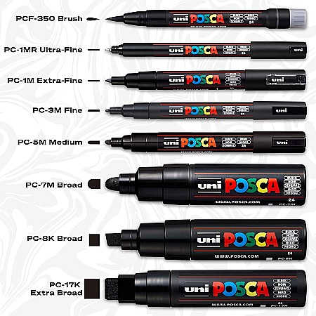 MARKER UNI POSCA PC-3M 0.9-1.3MM BASIC 8 CULORI/SET 38190 [7]