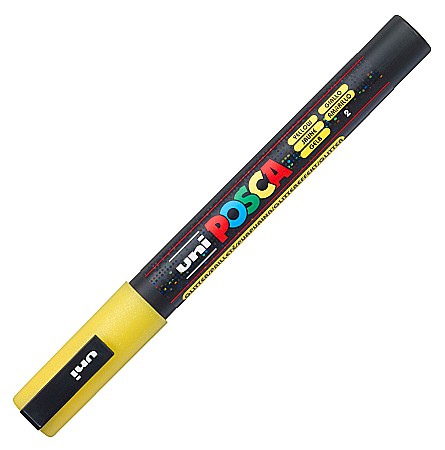 Markere universale Posca Uni - MARKER UNI POSCA UNIVERSAL SCLIPICI 3ML 0.9-1.3 mm M1272 GALBEN 42603