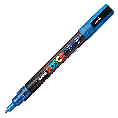 MARKER UNI POSCA UNIVERSAL SCLIPICI 3ML 0.9-1.3mm M1278/42589 ALBASTRU [1]