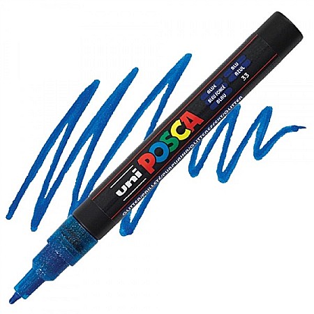 MARKER UNI POSCA UNIVERSAL SCLIPICI 3ML 0.9-1.3mm M1278/42589 ALBASTRU [2]