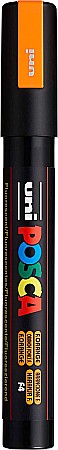 Markere universale Posca Uni - MARKER UNI POSCA UNIVERSAL 5M 1.8-2.5 MM M1455/44317 PORTOCALIU FLUORESCENT