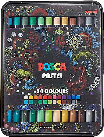 PASTEL ULEIOS POSCA  KPA-100  24/SET P3287 [1]