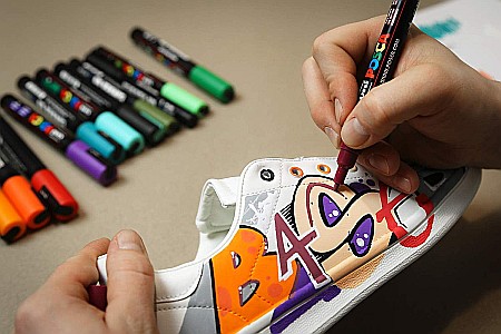 MARKER UNI POSCA VARF METALIC 0.7MM PC1MR 44533 ROZ DESCHIS [5]