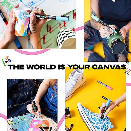 MARKER UNI POSCA PC-3M 0.9-1.3MM HOLIDAY 8 CULORI/SET 42588 [5]