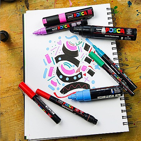 MARKER UNI POSCA PC-3M 0.9-1.3MM PASTEL 8 CULORI/SET 42595 [1]
