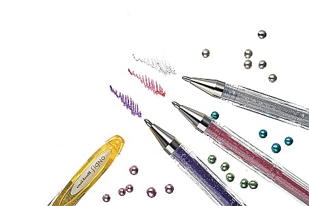 LEG PIX UNI-BALL GEL CU SCLIPICI UM-120SP ARGINTIU P128 [2]