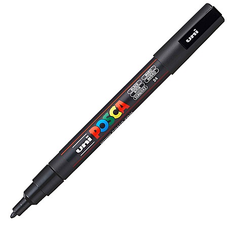 MARKER UNI POSCA UNIVERSAL 3M 0.9-1.3MM M196/14144 NEGRU [1]