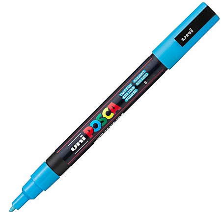 MARKER UNI POSCA UNIVERSAL 3M 0.9-1.3 MM M296/14154 ALBASTRU DESCHIS [1]