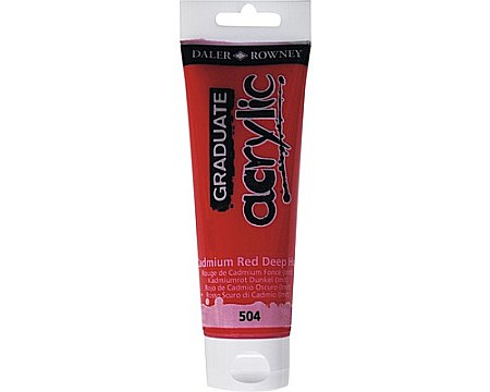 Culori Acrilice - FIL CULORI ACRIL DALER ROWNEY 120ML CADMIUM RED DEEP 123120504