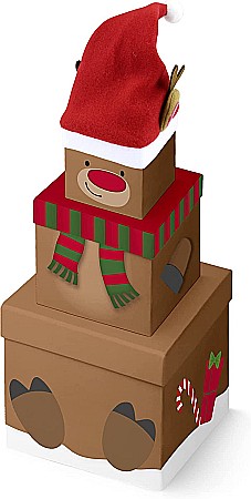 HOBBY - CF CUTIE CADOU 3/SET REN PLUSH CRACIUN X-31085-BXC