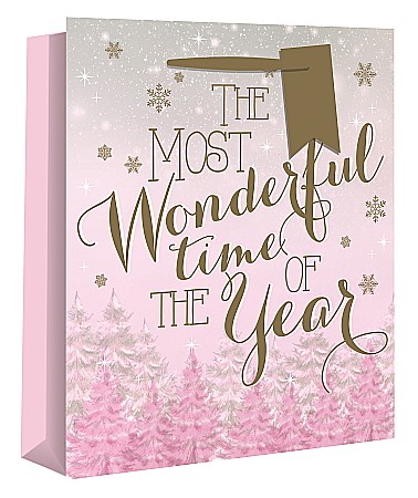 Ambalaje cu Spirit de Sărbătoare - EWR SACOSA CADOU WONDERFUL STICLA XMAS 13*37.5*12CM X-25104-30