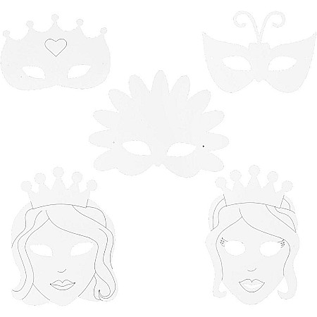 Machiaj, Tatuaje, Masti bal - CC MASCA COPII ZANE, 13.5-25 cm, W: 17-25 cm, White, 16/SET 95214