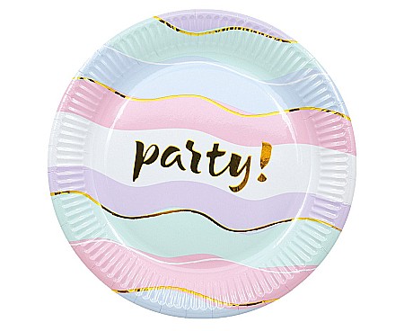 ARTICOLE PARTY - GOD FARFURII CARTON Elegant party paper plates, 20cm, plastic-free 8/set 93673
