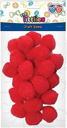 HOBBY - DIA POM POM THE LITTLIES 15MM 60/SET ROSII 646699