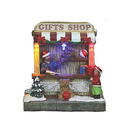 Bannere, Semne Craciun - DIA DECORATIUNE CRACIUN 10.5*8.5*10.5CM MAGAZIN CU LED 658398-promo