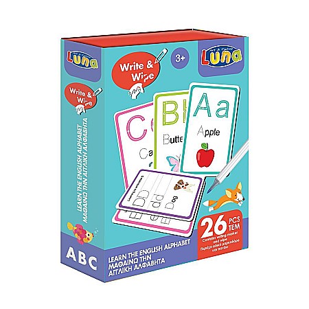 RECHIZITE SCOLARE - DIA JOC EDUCATIONAL CU CARTI, INVATA ALFABETUL ENGLEZESC 26/SET LUNA 621783