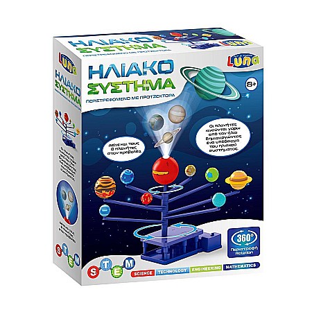 Jucarii Educative - DIA JOC CREATIV SUPORT ROTATIV SISTEMUL SOLAR 21*7.5*24.5CM LUNA 621966