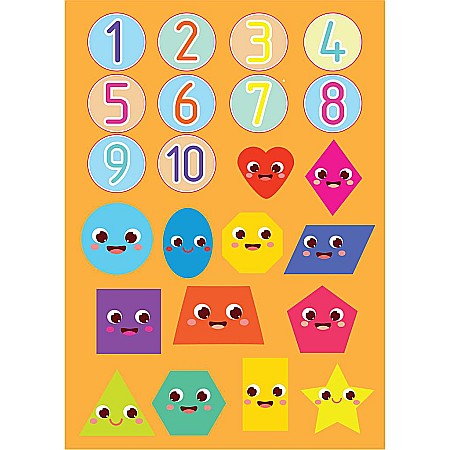 DIA CARTE PENTRU ACTIVITATI EDUCATIVE 24F CU STICKERE NUMERE SI FORME 646861 [2]