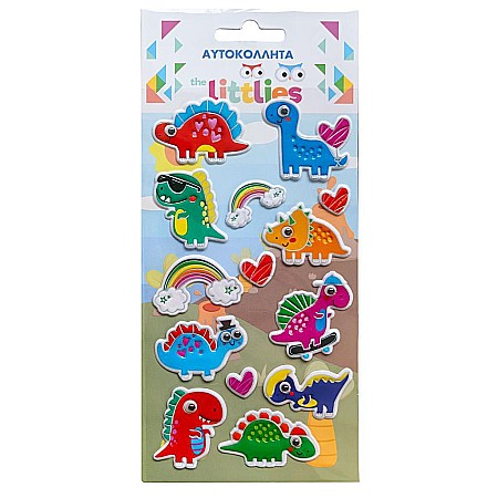 Stickere pt copii - DIA STICKER 10*22CM DINOZAURI CU OCHI THE LITTLIES 646985