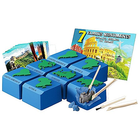 DIA JOC EDUCATIV LUNA TOYS 30.5*8*25.4CM KIT EXCAVARE 7 MONUMENTE ALE LUMII 622703 [1]